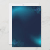 ダークブルーイラストレーション誕生日招待状 招待状 (裏面)