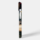 ダークブルーエレガントクリスマスモノグラム Case-Mate iPhoneケース (裏面 / 左)