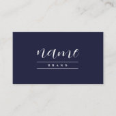 ダークブルーエレガント名刺テンプレートQR 名刺 (正面)