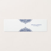 ダークブルーエレガント曼荼羅 名刺 (外部フラット)