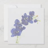 ダークブルーオーキッドウォーターカラーサンキュー サンキューカード (裏面)