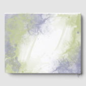 ダークブルーオーキッドウォーター結婚カラー ゲストブック (裏面)