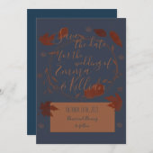 ダークブルーオータムカボチャ葉& セーブザデート (正面/裏面)