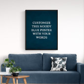 ダークブルーカスタムウェディングポスタームーディフォーマルー ポスター
