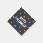 ダークブルーキャンディーコーンハッピーハローウィン スタンダードカクテルナプキン (角)