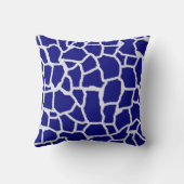 ダークブルーキリンアニマルプリント クッション (裏面)