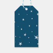 ダークブルークラウド&スターズベイビーシャワーありがとう ギフトタグ (裏面)