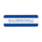 ダークブルークラシックの家族またはビジネス ラベル (正面)