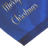 ダークブルークリスマス ショートテーブルランナー (コーナー)