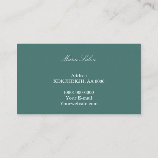 ダークブルーグリッターシルバー水彩名刺 名刺 (裏面)