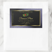 ダークブルーグリッターブラック金ゴールド製品ラベルLadybug 長方形シール (バッグ)