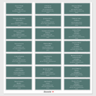 ダークブルーグリーン結婚ズゲスト住所 シール