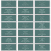 ダークブルーグリーン結婚ズゲスト住所 シール (正面)