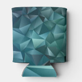 ダークブルーグリーン:抽象芸術結晶デザイン 缶クーラー (裏面)