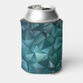 ダークブルーグリーン:抽象芸術結晶デザイン 缶クーラー (缶裏面)
