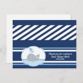 ダークブルーグレイバッグシャワー用トッパー ポストカード (正面/裏面)