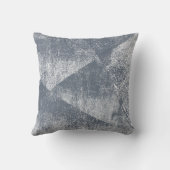 ダークブルーグレーのジオメトミニマルリックインクテクスチャ クッション (裏面)