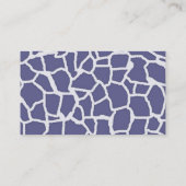 ダークブルーグレーギザニアプリント; ブラックボード 名刺 (裏面)