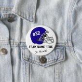 ダークブルーグレーサッカーヘルメットボタン 缶バッジ (インサイチュ)