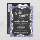 ダークブルーグレーダマスク;ヴィンテージシャルボード インビテーションポストカード (正面/裏面)