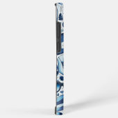 ダークブルーコラージシック&モダンデザイン SAMSUNG GALAXYケース (右側面)