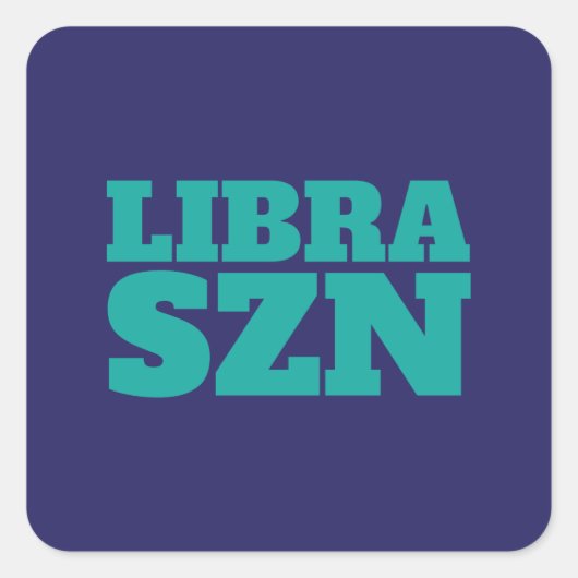ダークブルーシアンライブラリーカッコいいSZN スクエアシール (正面)