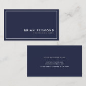 ダークブルーシンプルミモダンミニマルプロフェッショナル 名刺 (正面/裏面)