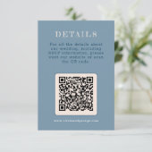 ダークブルーシンプル結婚の エンクロージャーカード (スタンド正面)