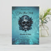 ダークブルースカルとバラ 招待状 (スタンド正面)