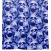 ダークブルースカル シャワーカーテン (正面)