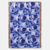 ダークブルースカル スローブランケット (正面縦)