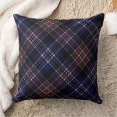 ダークブルースコットランドタータンチェックプレイド クッション (ブランケット)
