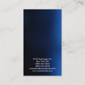 ダークブルースタイリッシュブラックコンサルタントの名刺 名刺 (裏面)