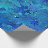 ダークブルースタークリスマス ラッピングペーパー (角)