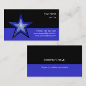 ダークブルースタービジネスカードブルーブラック 名刺 (正面/裏面)