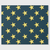 ダークブルースターリーナイトラッピング紙 ラッピングペーパー (フラット)