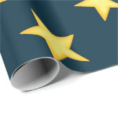 ダークブルースターリーナイトラッピング紙 ラッピングペーパー (ロールコーナー)