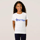 ダークブルースター「スター!」小スターTシャツの女の子 Tシャツ (正面フル)