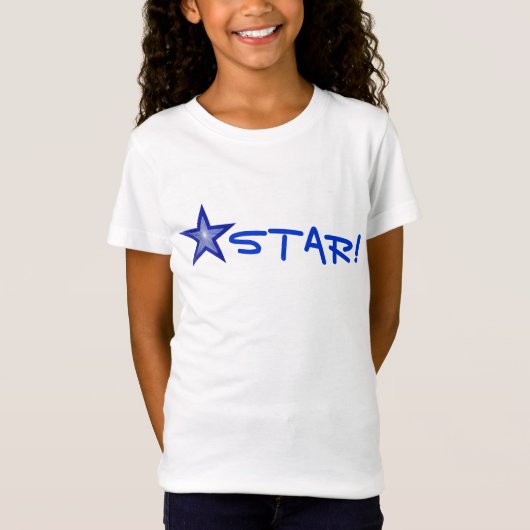 ダークブルースター「スター!」小スターTシャツの女の子 Tシャツ (正面)