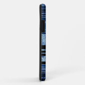 ダークブルーストライプのグランジテクスチャ Case-Mate iPhoneケース (裏面/右)