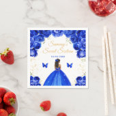 ダークブルーダークスキンプリンセスSweet sixteen スタンダードカクテルナプキン (インサイチュ)