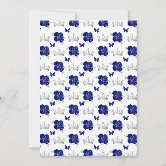 ダークブルーダークスキンプリンセスSweet sixteen 招待状 (裏面)