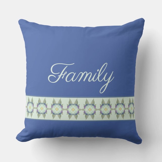 ダークブルーティール（緑がかった色） アウトドアクッション (正面)