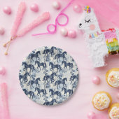 ダークブルートイルウマズシームレス ペーパープレート (パーティー)