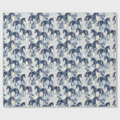 ダークブルートイルウマズシームレス ラッピングペーパー (フラット)