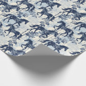 ダークブルートイルウマズシームレス ラッピングペーパー (角)