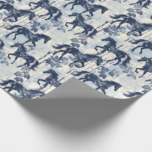 ダークブルートイルウマズシームレス ラッピングペーパー (角)