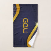 ダークブルーネイティラットヤダイムヘブライ語パソバー ハンドタオル (ハンドタオル)