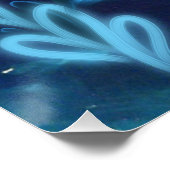 ダークブルーネオンアクソロトルバースデーパーティー ポスター (コーナー)