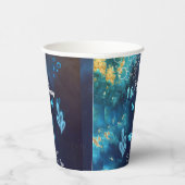 ダークブルーネオンアクソロトルバースデーパーティー 紙コップ (右)